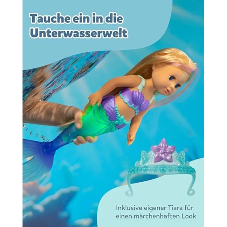 Baby Born Meerjungfrauenpuppe, farbwechselnde Puppe mit Nylon-Haar und Tiara, für Wasser und Badewanne – Bild 2