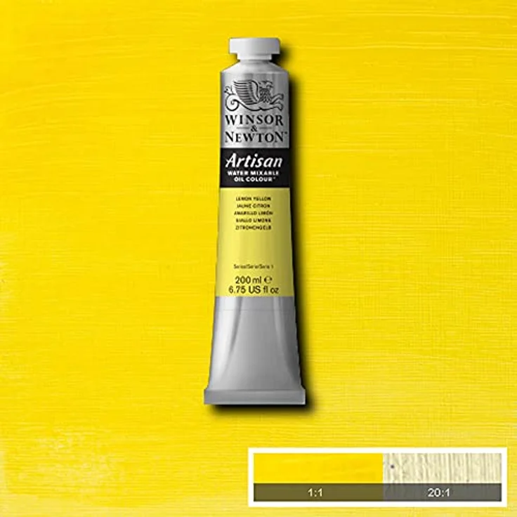 Winsor & Newton Artisan 1537346, wassermischbare Ölfarbe mit hoher Pigmentkonzentration, gute Deckkraft & Lichtechtheit - 200ml Tube, Zitronengelb – Bild 3