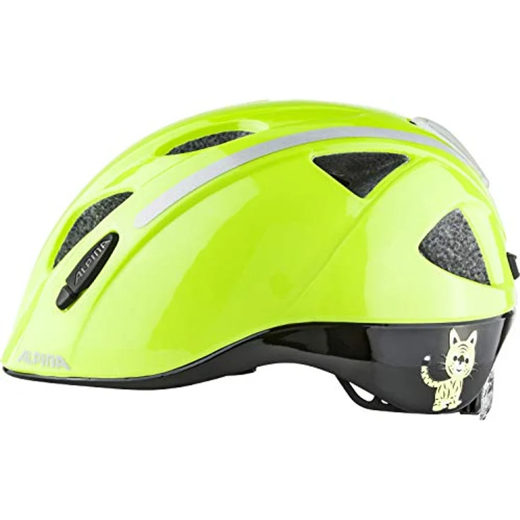 Alpina Kids Ximo Flash Be Visible Reflection, Größe 45 - 49 cm - Fahrradhelm, Farbe Gelb – Bild 4