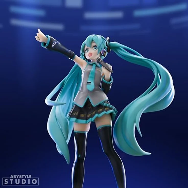 ABYstyle Studio Hatsune Miku Figur 1/10 "Zwinkern", 18 cm, hochwertiges PVC mit Lautsprecher-Sockel, offizielles Lizenzprodukt – Bild 4