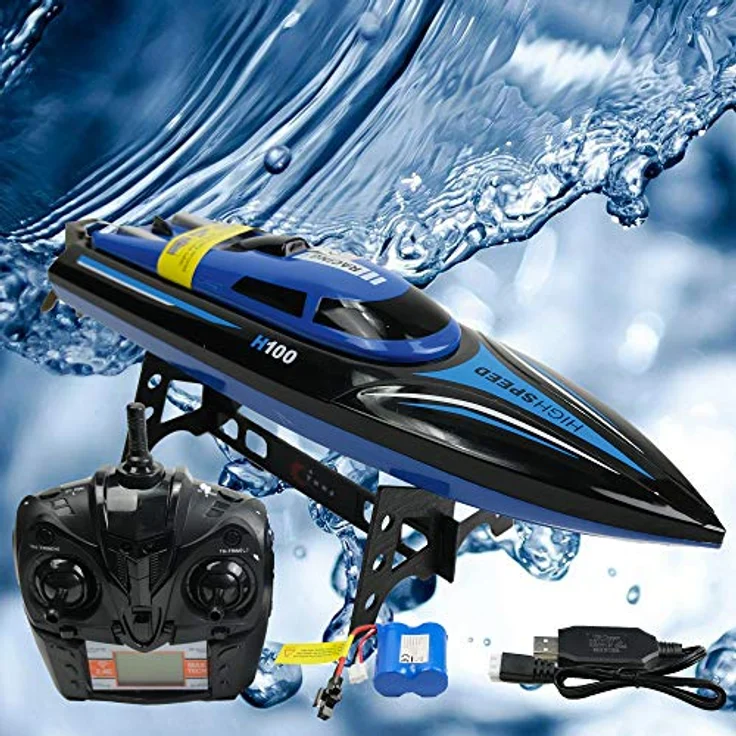 efaso H100 RC Boot ferngesteuertes Rennboot Racing Boot 2,4 GHz für Seen und Pools High Speed 25km/h schnell Bootsspielzeug – Bild 2