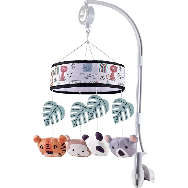 Chipolino Musik Mobile Tropic Tiere, Babymobile mit manuell betriebener Spieluhr und Universalklemme, bunt