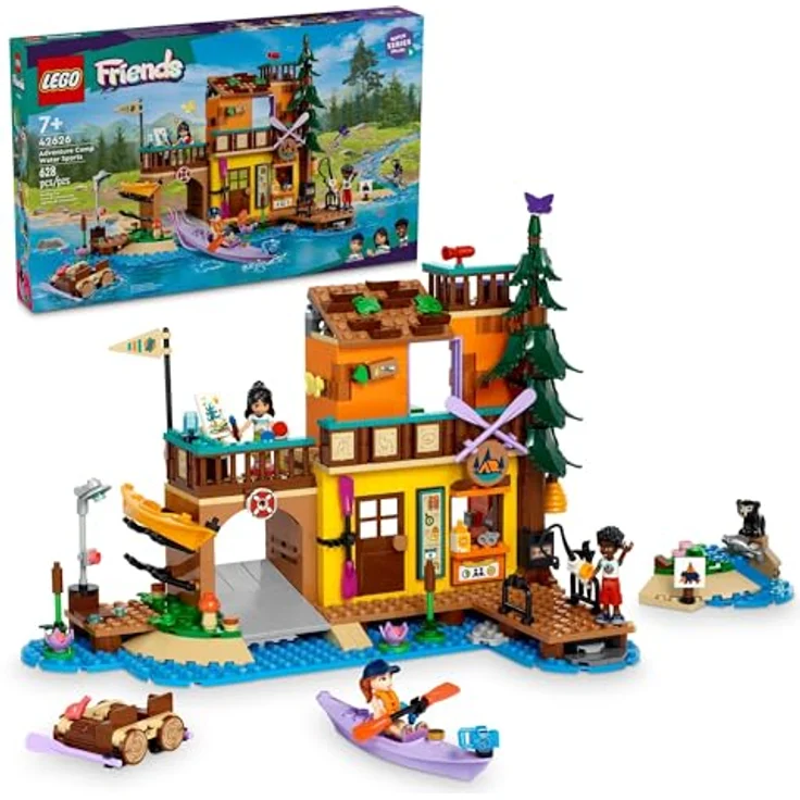 LEGO Friends Adventure Camp Wassersport Bauset, 628-teilig mit 3 Mini-Puppen und Bärenfigur, für Kinder ab 7 Jahren – Bild 1