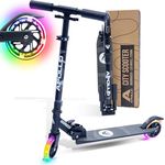 Apollo 125mm Scooter Moonracer - Klappbarer Kinderroller mit LED Wheels, schwarz