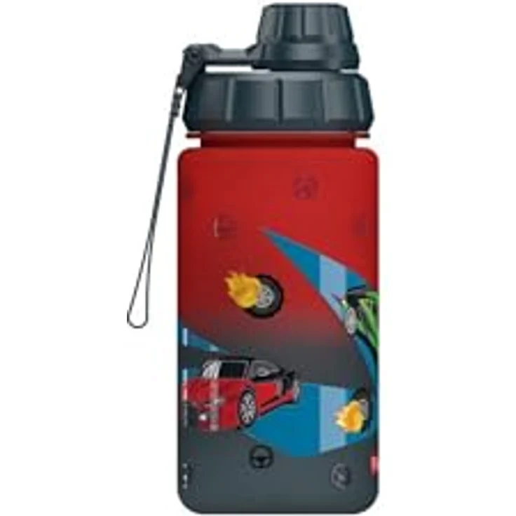 Step by Step Trinkflasche „Car“, rot, 0,55 Liter, BPA-frei, für Schule und Kindergarten, geeignet für heiße und kohlensäurehaltige Getränke – Bild 2