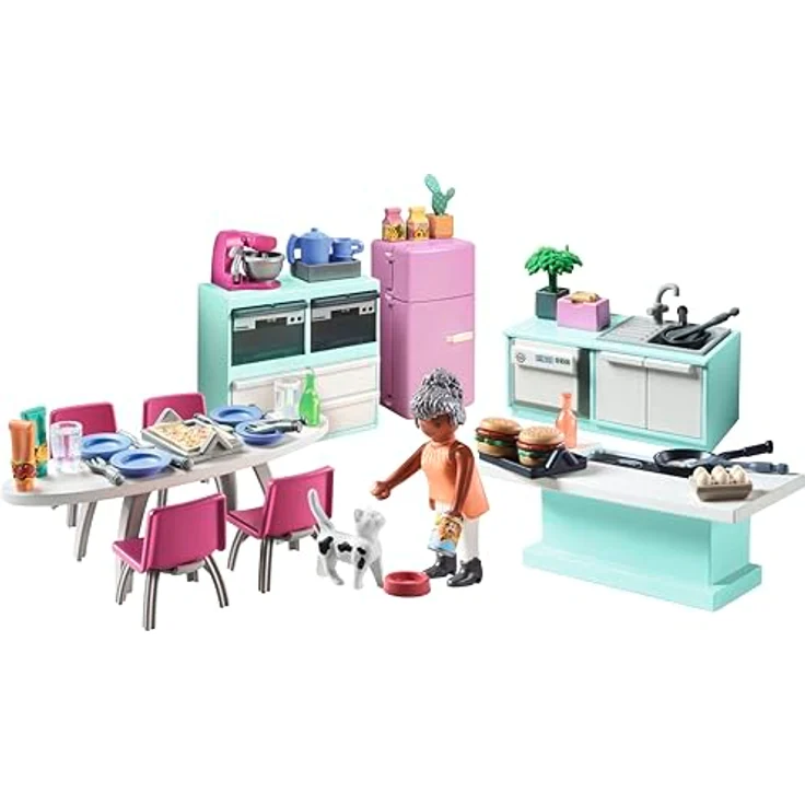 Playmobil® Konstruktions-Spielset Küche mit Essplatz (71608), myLife, (105 St), Made in Europe – Bild 6