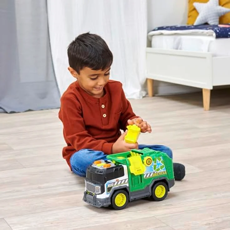 Dickie Toys Recycle Truck, Spielzeug-LKW mit Licht und Sound, 30 cm, inkl. Batterien, für Kinder ab 3 Jahren – Bild 5