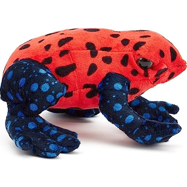 Zappi Co Scarlett der Erdbeerrot/Schwarz Plüsch-Pfeilgiftfrosch, 100% recyceltes Kuscheltier (15cm), umweltfreundlich und waschbar – Bild 2
