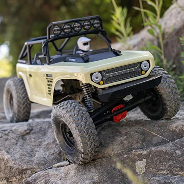 Axial SCX10 II Deadbolt 1:10 4WD RTR Elektro-Brushed Crawler mit robustem C-Profil Chassis, 540er 35T Motor und Spektrum S614 Lenkservo, sand – Bild 7