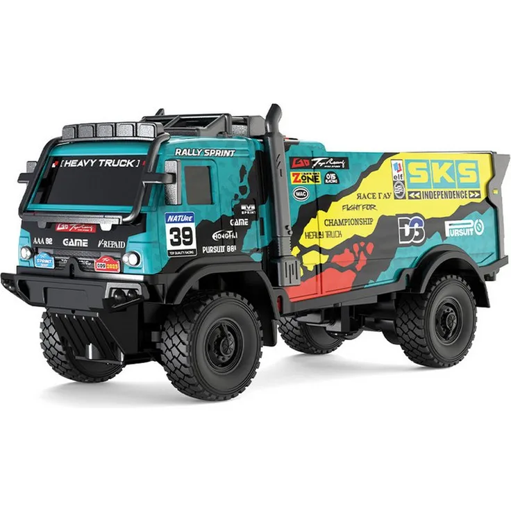 Jollity RC-Auto Rally Truck, robustes ferngesteuertes Fahrzeug mit 10 km/h Höchstgeschwindigkeit und integrierten Lichtern