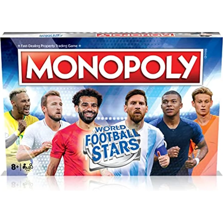 Winning Moves Football Stars Monopoly-Brettspiel, Spielzeug für Kinder ab 8, mit Ronaldo, Messi, Neymar, Harry Kane und Salah – Bild 2