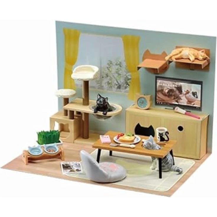 Re-Ment Life with Cats Minifiguren, 8 detailreiche PVC-Figuren, 5-7 cm, Sammlung für Katzenliebhaber – Bild 4