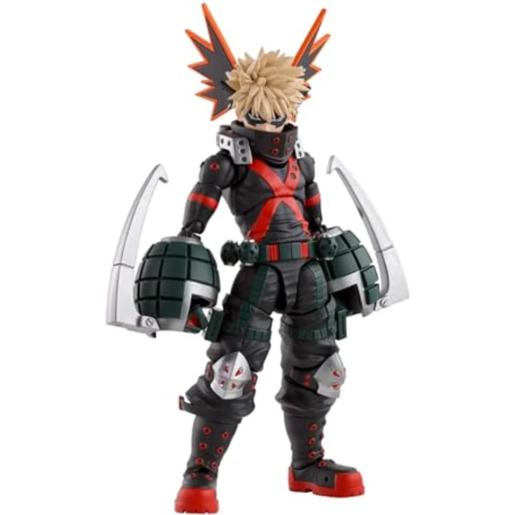 TAMASHII NATIONS My Hero Academia Katsuki Bakugou, S.H.Figuarts Actionfigur ca. 14,5 cm mit austauschbaren Händen, Gesichtern und Explosionseffektteilen – Bild 1