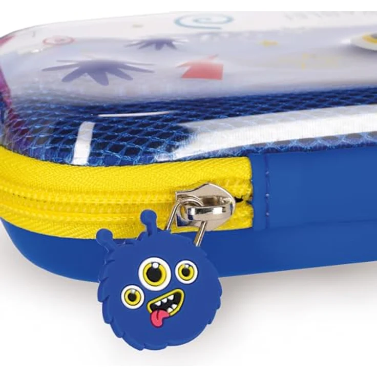 Legami Wonderwow Federmäppchen, Monster Motiv, 2 Fächer und Stifthalter, Innenfach mit Netzstoff, Reißverschluss, 23 x 11 x 5 cm – Bild 5