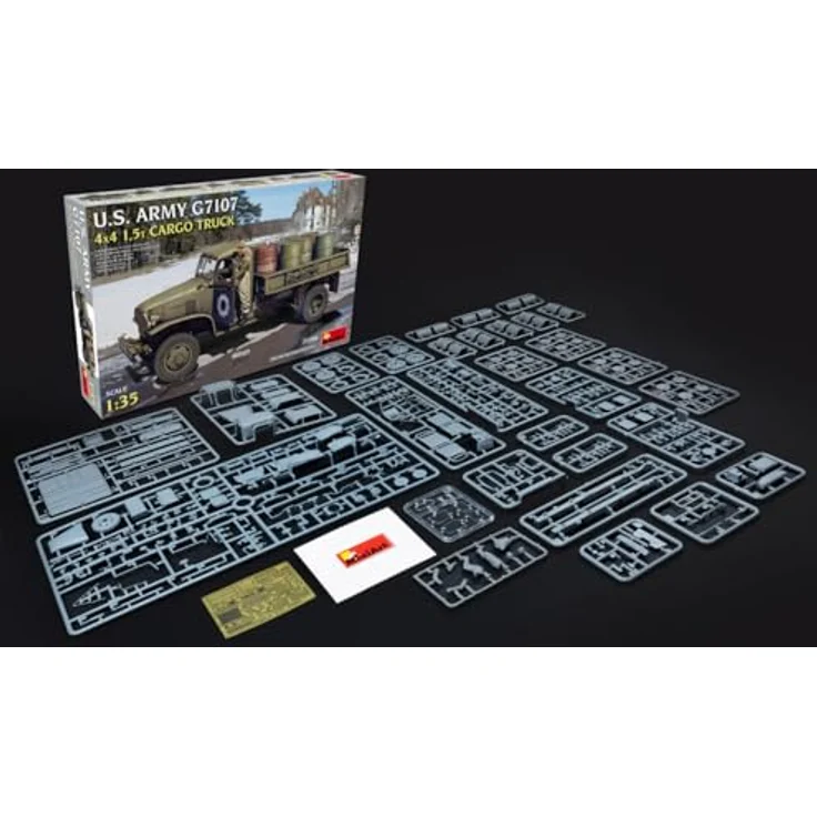 Mini art U.S. ARMY G7107 4X4 1,5t CARGO TRUCK, Modellfahrzeug im Maßstab 1:35 mit Photoätzteilen und Zubehörteilen – Bild 4