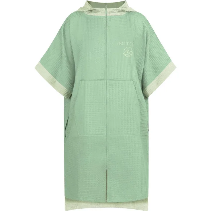 normani Badeponcho Niramey, Surfer Poncho aus 100% Bambusviskose, atmungsaktiv und schnelltrocknend, Langform mit Kapuze und Bauchtasche