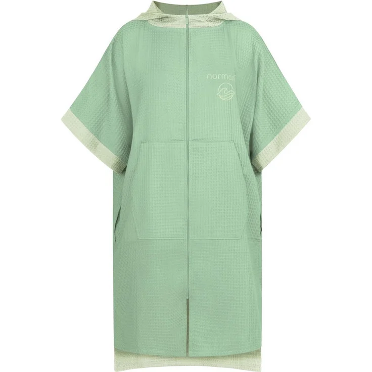 normani Badeponcho Niramey, Surfer Poncho aus 100% Bambusviskose, atmungsaktiv und schnelltrocknend, Langform mit Kapuze und Bauchtasche