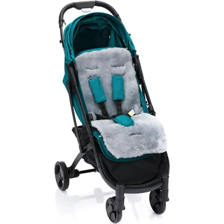 Fillikid Babylammfell Lammfelleinlage, 73 cm, temperaturausgleichend, passend für Kinderwagen und Babyschale – Bild 5