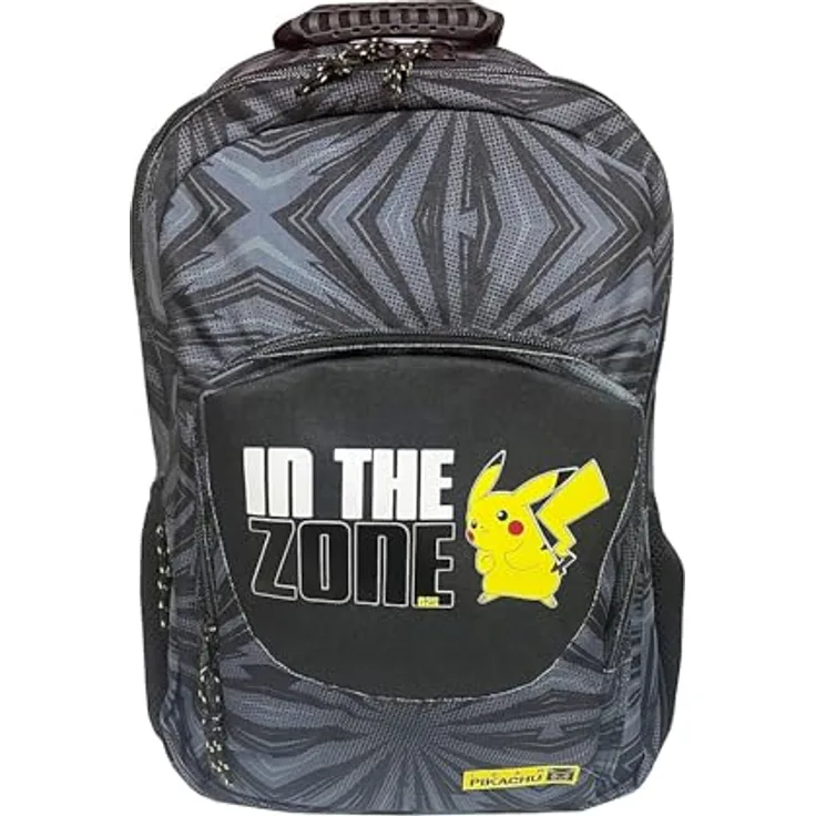 POKÉMON Schulrucksack 42 × 29 × 16 cm, ergonomisch gepolstert mit 2 Seitentaschen für Trinkflaschen