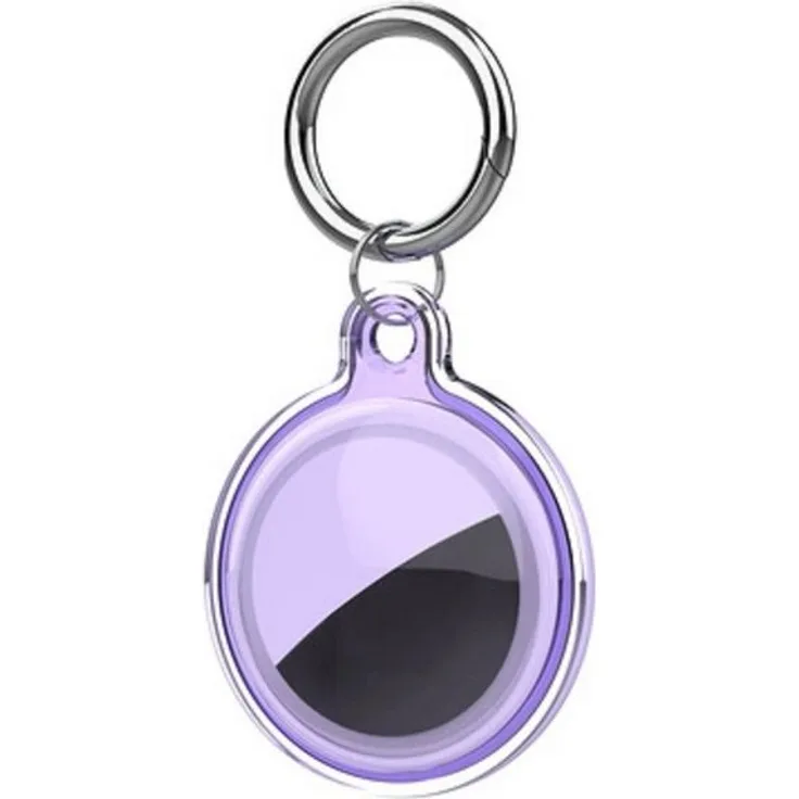 COFI 1453 AirTag Schutzhülle, wasserdicht mit Karabiner, passend für Apple AirTag, lila