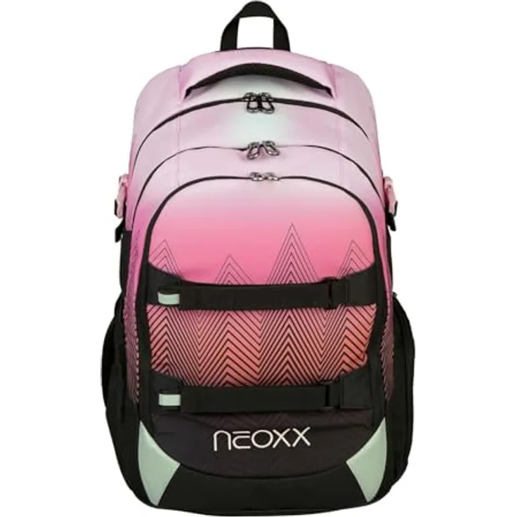 neoxx Active Pro School Backpack Sweet Like Sunset, Schulrucksack mit einstellbarem Tragesystem, 31 x 45,5 x 21 cm, ideal für Bücher und Snacks