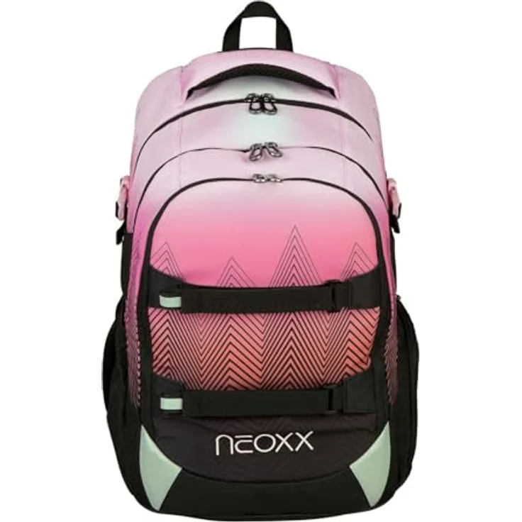 neoxx Active Pro School Backpack Sweet Like Sunset, Schulrucksack mit einstellbarem Tragesystem, 31 x 45,5 x 21 cm, ideal für Bücher und Snacks – Bild 1