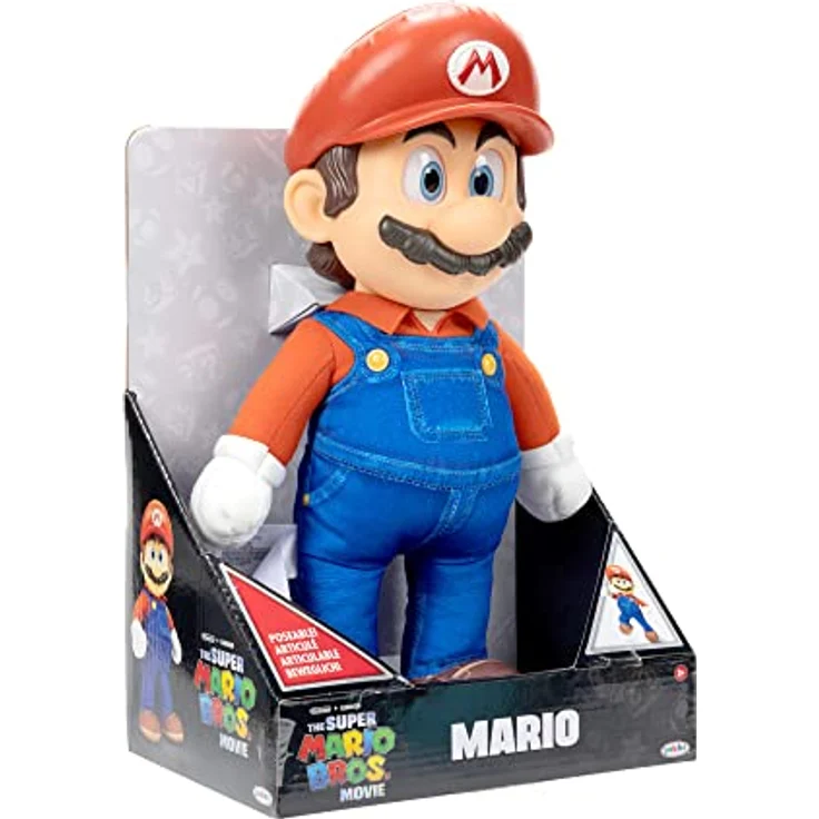 Jakks Super Mario Movie Premium Posable Plush 35. 5cm Mario – Bild 7