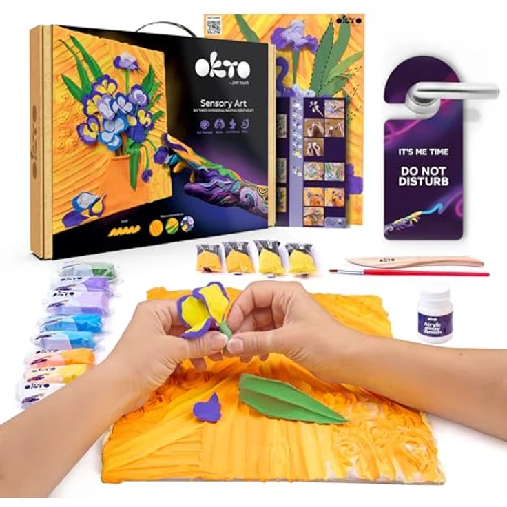 Okto Sensory Art Creative Set Irises, Malvorlagen zur Förderung von Kreativität und Feinmotorik, 300 mm hoch, hergestellt in der Ukraine – Bild 2