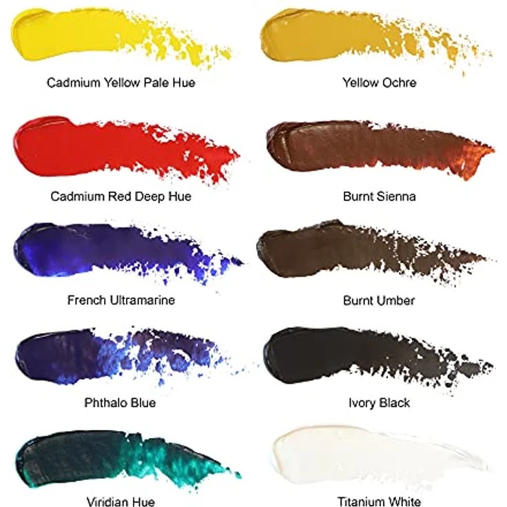 Winsor & Newton Winton Ölfarbe, 10er Set in 21 ml Tuben, hohe Lichtbeständigkeit, hohe Deckkraft, gleichmäßige Konsistenz, reich an Farbpigmenten – Bild 5