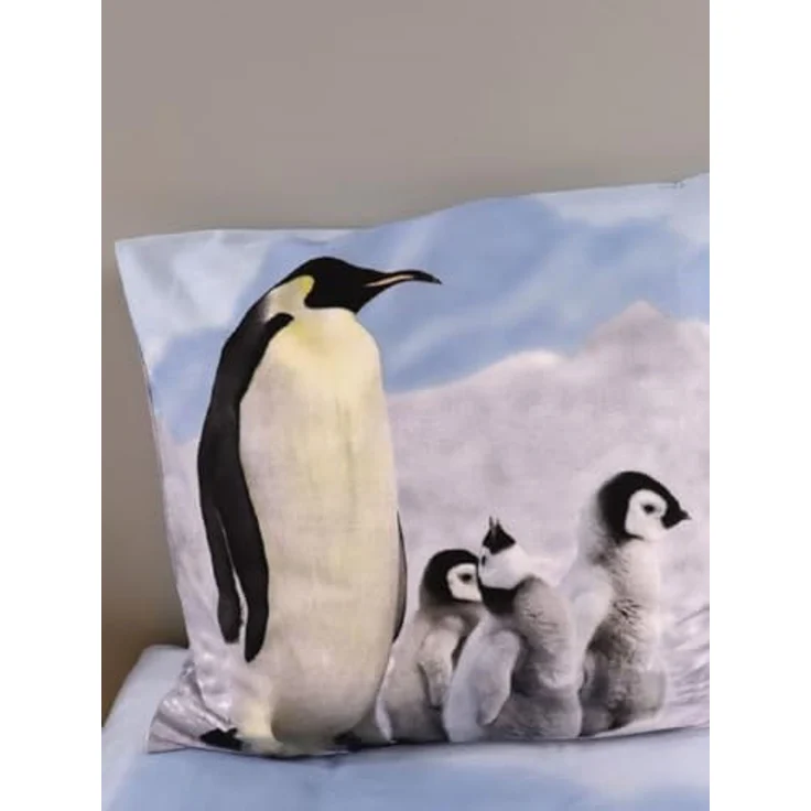 BrandMac Bettwäsche Set mit Pinguin 135 x 200 cm 80 x 80 cm 100% Baumwolle – Bild 4