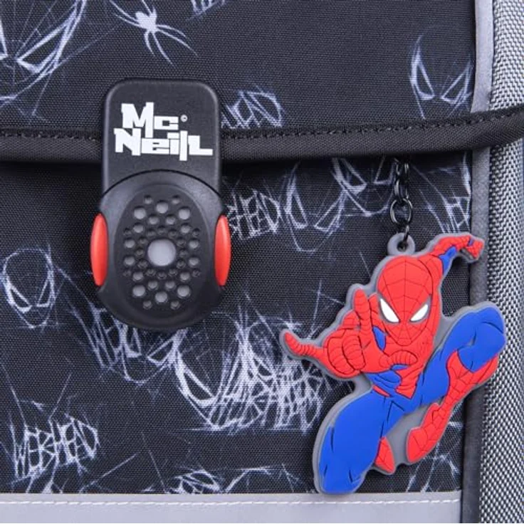 McNeill Schulranzen-Set PERFECTO, MARVEL SPIDERMAN II 5-teilig, ergonomisch, ClickFlex-Rückensystem, Reflektoren, 22L, 1.250g – Bild 8