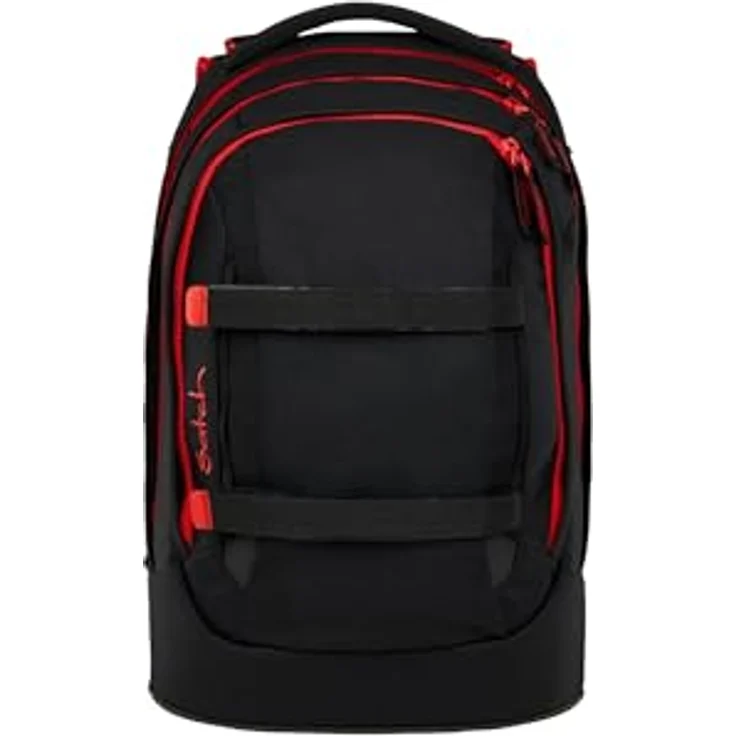 satch pack, ergonomischer Schulrucksack mit 30L Stauraum, standfest, individuell anpassbar, reflektierend, Fire Phantom - Schwarz – Bild 2