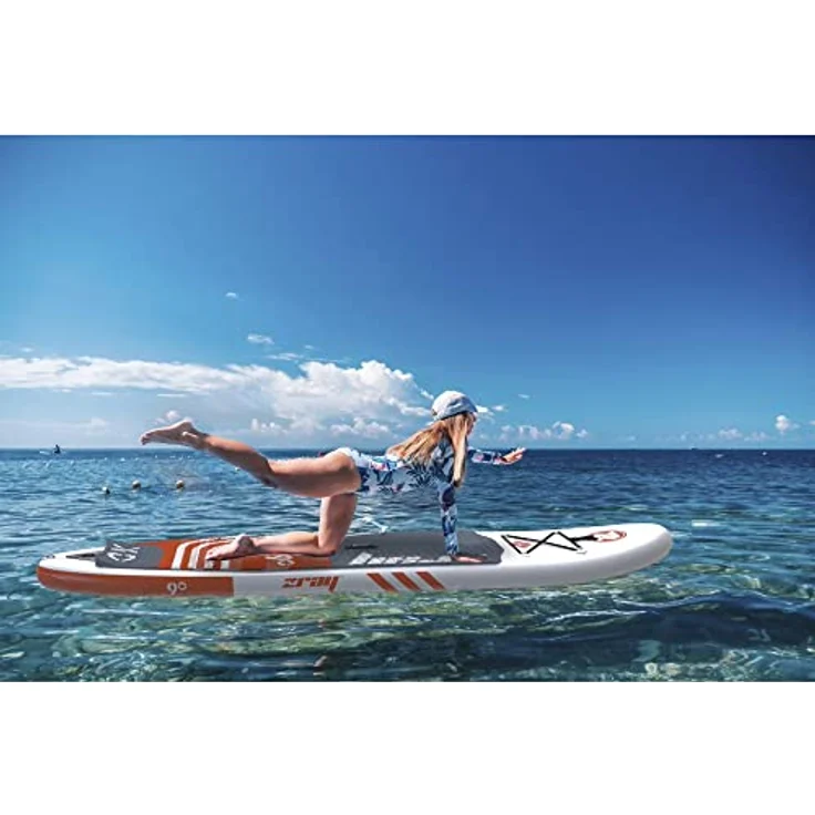 Zray SUP Aufblasbares Stand Up Paddle Board X0 275x76x15cm, 167 Liter Volumen, bis 85kg Last, mit Paddel, Pumpe und Transporttasche – Bild 2