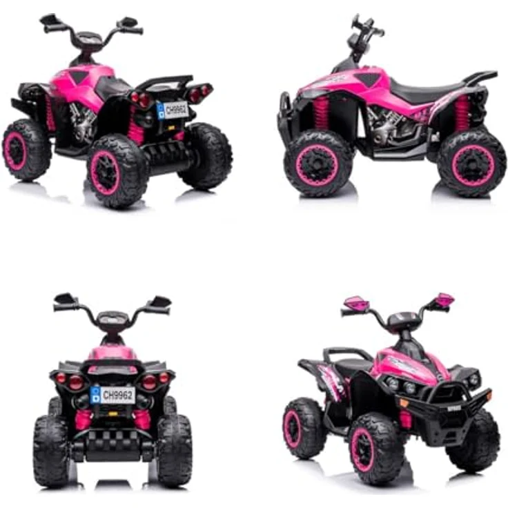 Chipolino Kinder Elektroquad ATV Speed, 2 Motoren, Licht- und Musikfunktion, Fußpedal, pink, bis 35 kg – Bild 4