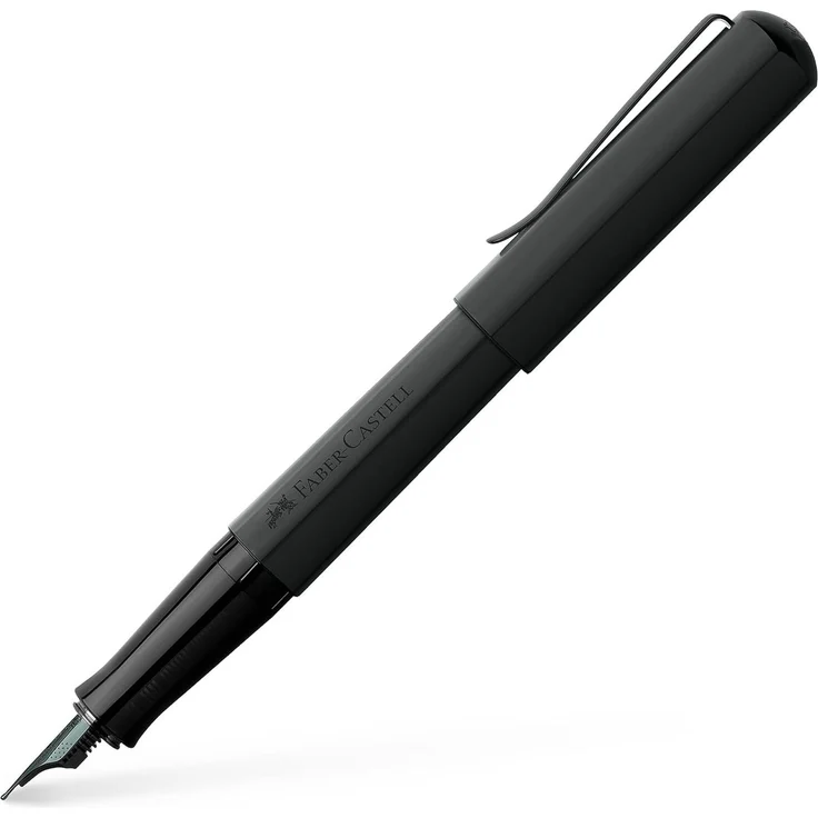 Faber-Castell Füller Hexo, hexagonale Form zum kreativen Schreiben, Schwarz matt – Bild 1