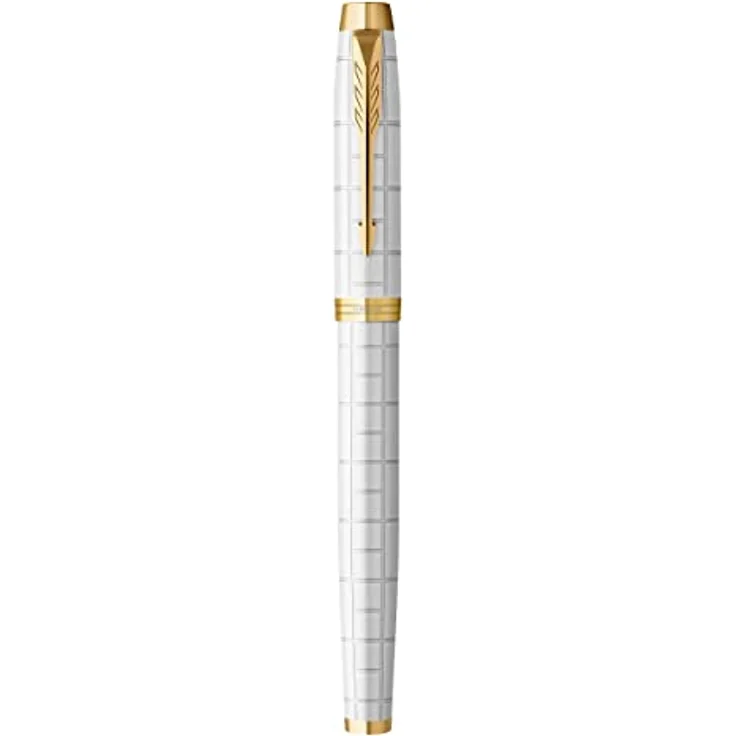 Parker IM Premium Pearl G.C. F, Füller in Gold und Weiß mit Feinspitze und Patronenfüllsystem – Bild 4