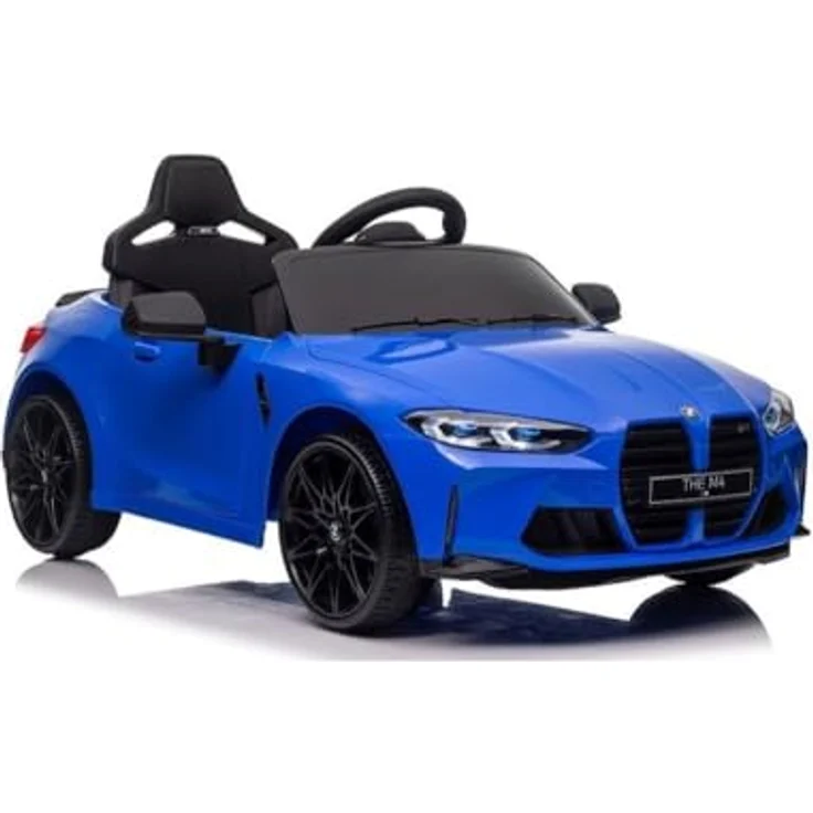 schnaeppchenmeile-online Kinder Elektroauto BMW M4, 12 Volt Zwei Motoren+Audio+LED+FB blau – Bild 2