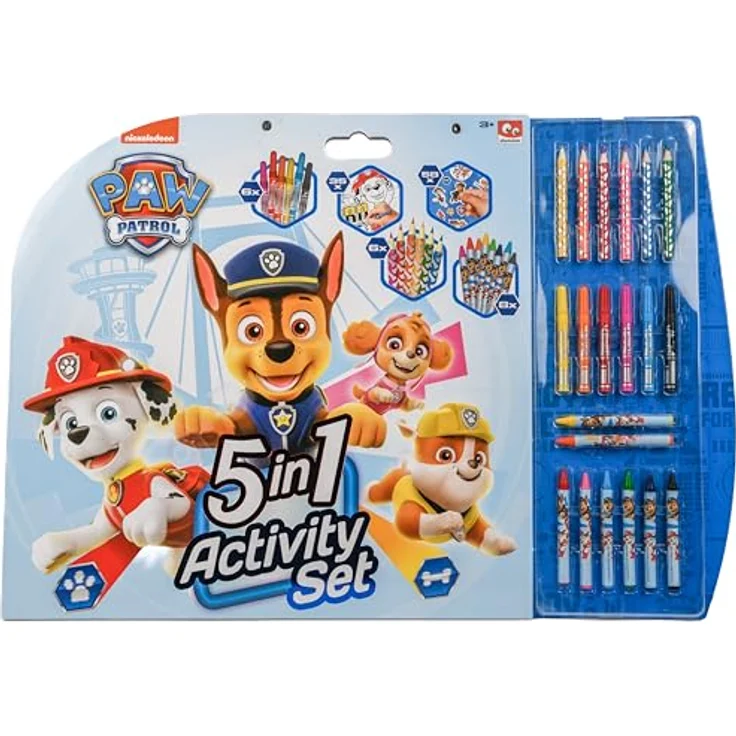 Canenco Kreativset Paw Patrol 5-in-1 Mal-Set für kreative Kinder, nicht geeignet für Kinder unter 3 Jahren – Bild 1