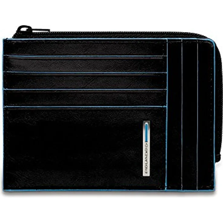 Piquadro Blue Square Münzbörse, 0.43 liters, Schwarz (Nero)
