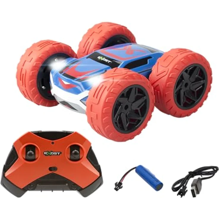 Silverlit Exost 360 Cross, All-Terrain Ferngesteuertes Auto in Rot mit 360° Funktion, LED-Scheinwerfer, 12 km/h, wiederaufladbarer Akku, für Kinder ab 5 Jahren – Bild 1