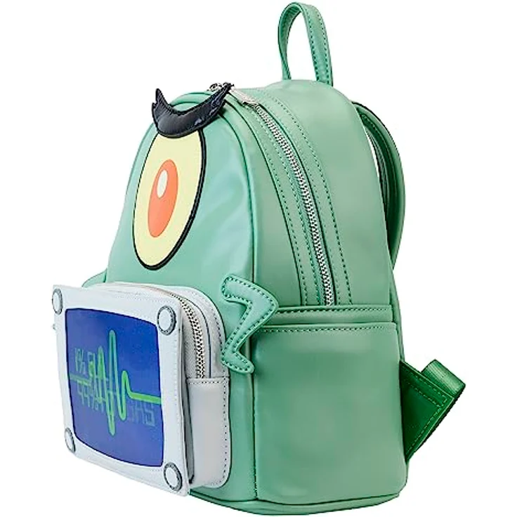 Loungefly - Spongebob Plankton Backpack - Amazon-Exklusiv - Niedliche Sammeltasche - Geschenkidee - Offizielle Handelswaren - Für Jungen, Mädchen Men und Frauen - TV Fans – Bild 3