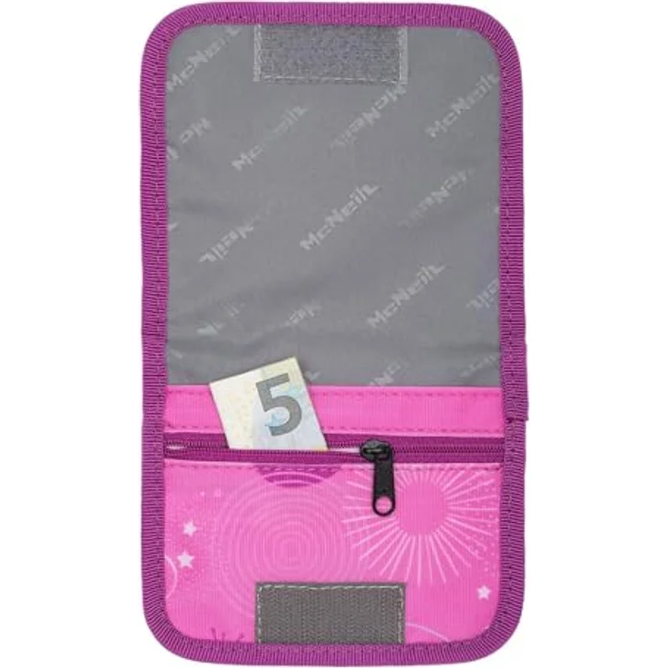 McNeill Brustbeutel Pinky, Kinder-Brustbeutel für sicheren Transport von Kleingeld und Ausweisen – Bild 3