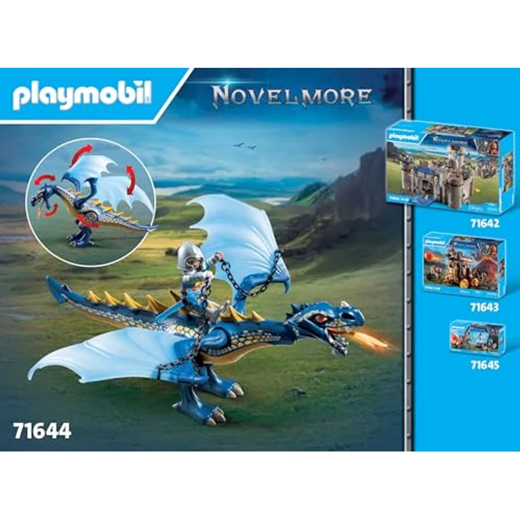 Playmobil Novelmore - Combat Dragon, Set mit 2 Figuren, Drache und kreativen Waffen – Bild 5