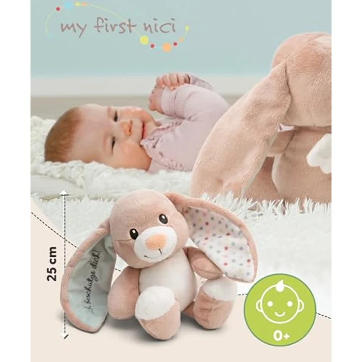 NICI Kuscheltier Hase Fjella Ich beschütze Dich 25cm - rosa - Stofftier aus weichem Plüsch, niedliches Plüschtier zum Kuscheln und Spielen, für Kinder & Erwachsene, tolle Geschenkidee – Bild 2
