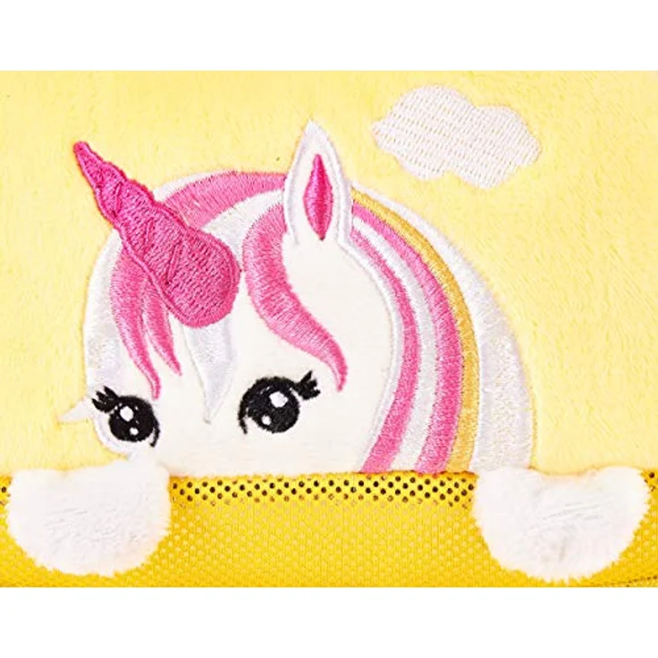 BRUBAKER Einhorn Tasche Weiß - 20 cm - Plüschtier in Handtasche - Plüsch Stofftier Kuscheltier - Gelb – Bild 5