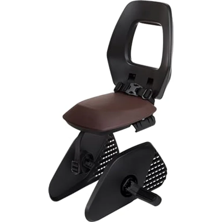 Bobike Fahrradkinderrücksitz ONE JUNIOR für 26“ bis 29“ Laufräder, Schwarz/Dunkelbraun, TÜV GS - EN 14344 zertifiziert – Bild 1