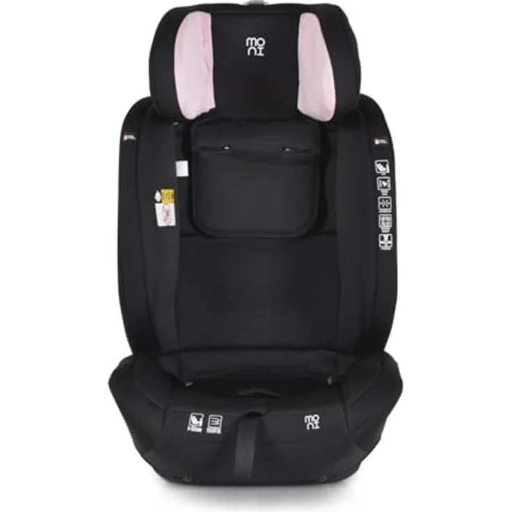 Moni Autokindersitz Kindersitz i-Size i-Safe, bis 36 kg, (76-150cm) Isofix, Top Tether, 13-fach verstellbar, wählbarer Bezug – Bild 6