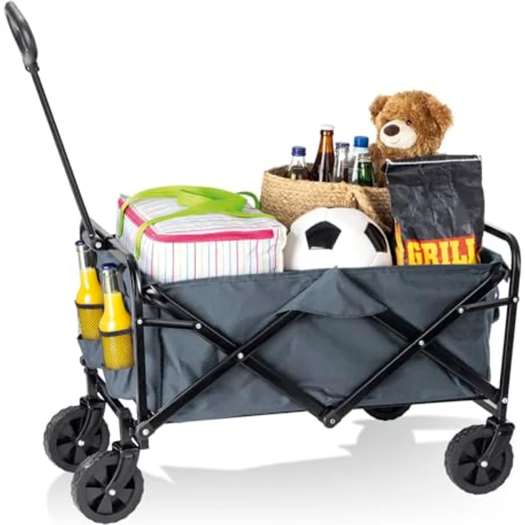 XXXL Bollerwagen Baby on Tour, Grau, Metall und Kunststoff, 49.5x91x75 cm, Kinderwagen – Bild 1