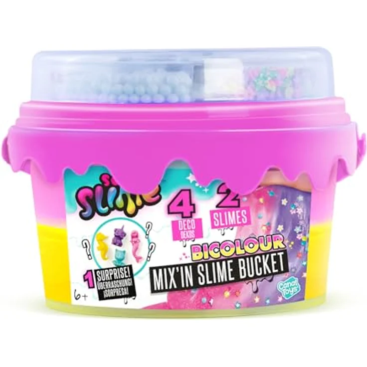 Canal Toys So Slime Mix’in Eimer 400 g, Fertig Gemischter Slime mit Deko zum Mischen, Kreativset für Kinder ab 6 Jahren, Wiederverwendbarer Aufbewahrungseimer – Bild 2