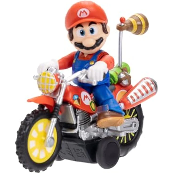 THE SUPER MARIO BROS. MOVIE Super Mario Galaxy – 6 cm große Mario-Figur mit Rückziehmotorrad, 9 Gelenkpunkten, ab 3 Jahren, batteriefrei – Bild 3